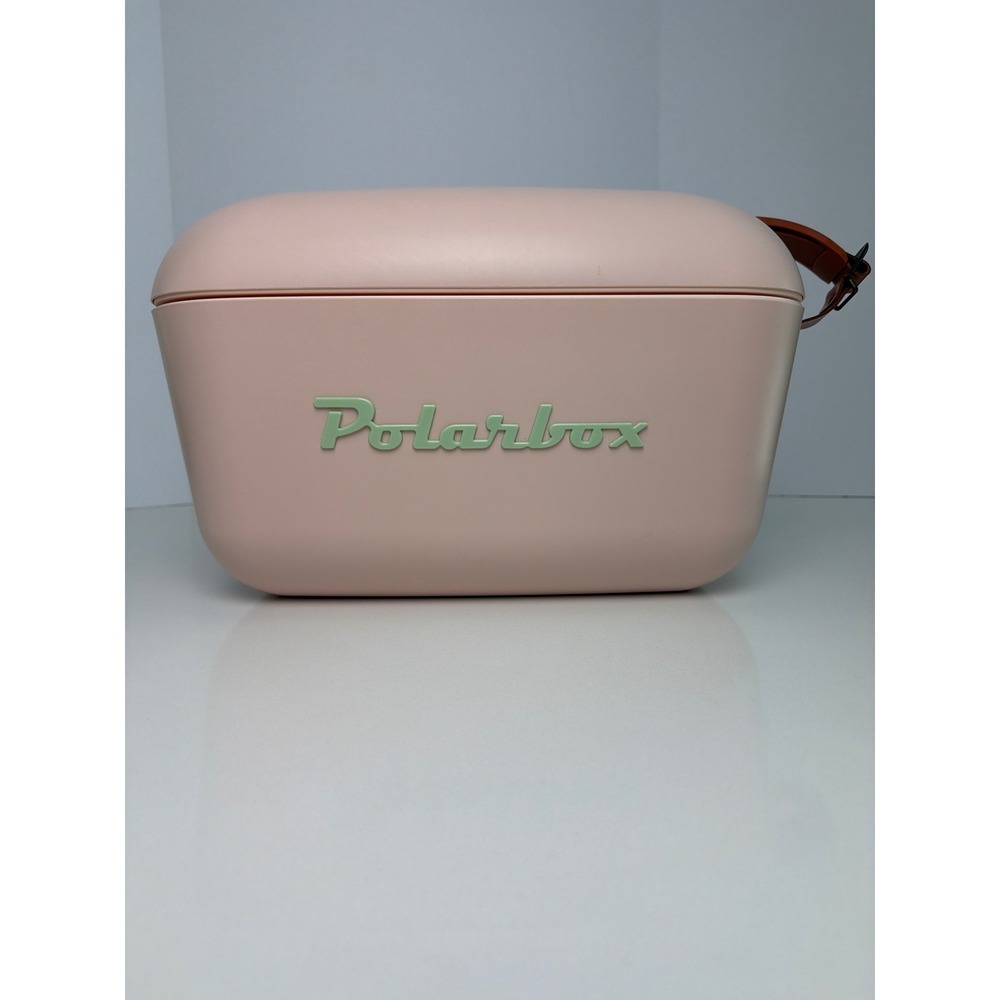 Polarbox Classic 13Qt Retro Cooler Nude Pink Mint Green Logo Made in Spain 4924